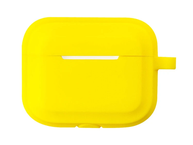 Чохол для AirPods Pro Silicone Matte Case with strap yellow