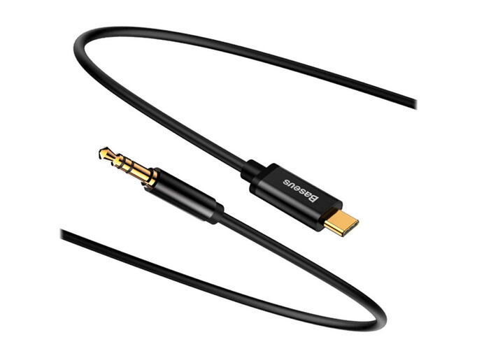 Кабель AUX Baseus M01 Type-C to 3.5 mm (1.2m) black
