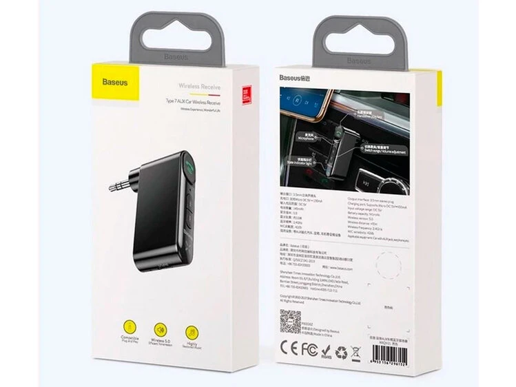 Адаптер AUX Baseus BSBA-02 BT receiver black