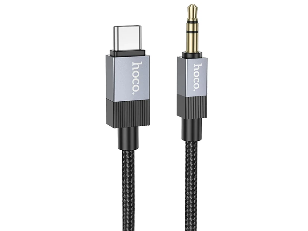 Кабель AUX Hoco UPA32B Type-C to 3.5 (1m) black