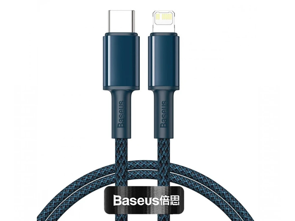 Кабель Baseus High Density Braided Type-C to Lightning 20W (1m) blue