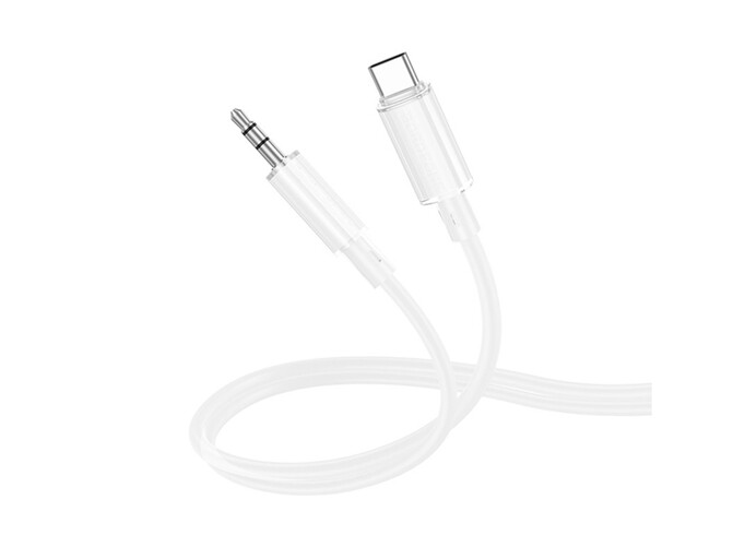 Кабель AUX Borofone BL21 3.5 to Type-C (1m) white