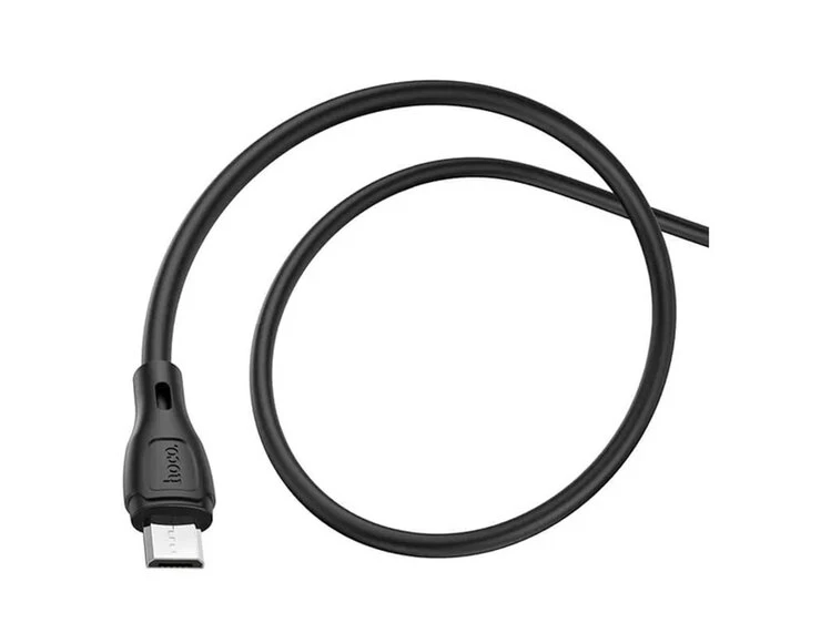 Кабель HOCO X61 Silicone Micro 2.4A (1m) black