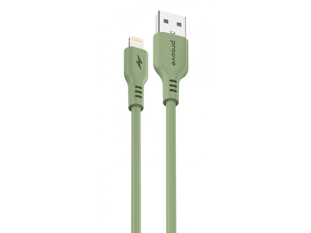 Кабель Proove Rebirth Lightning 2.4A (1m) green