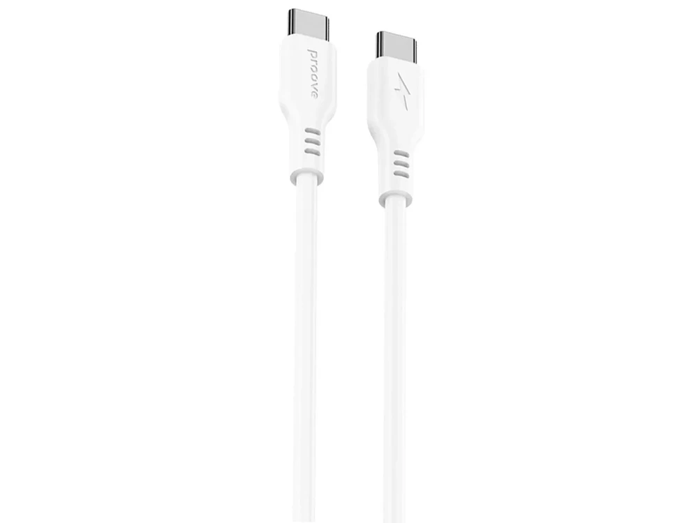 Кабель Proove Rebirth Type-C to Type-C 60W (1m) white