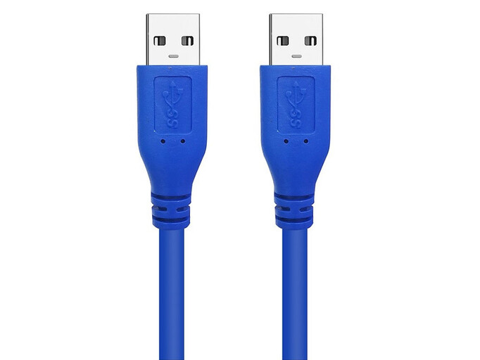 Кабель USB 3.0 male to male 3m blue