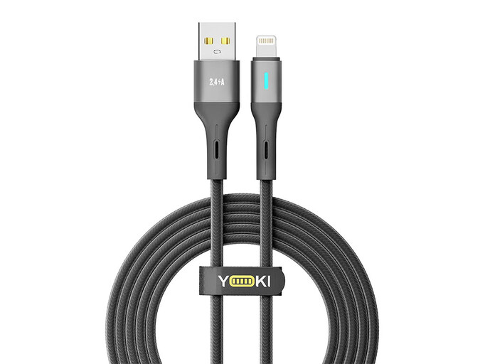 Кабель YOKI Led LE17 Lightning 2.4A (2m) black