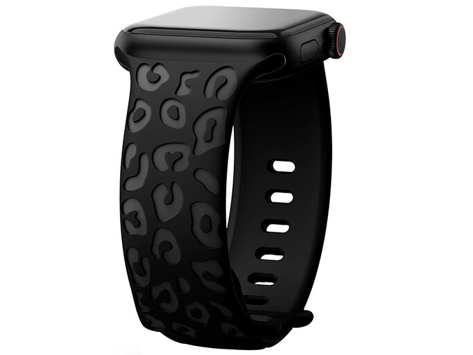 Engraving Silicone 42(ser.1-3)/44/45/46/49mm leopard skin black