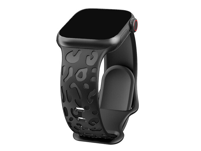 Engraving Silicone 42(ser.1-3)/44/45/46/49mm leopard skin black