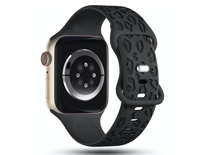 Engraving Silicone 42(ser.1-3)/44/45/46/49mm leopard skin black