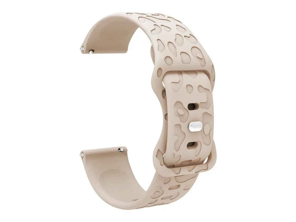 Engraving Silicone Xiaomi Amazfit/Bip/Samsung 22mm leopard skin beige