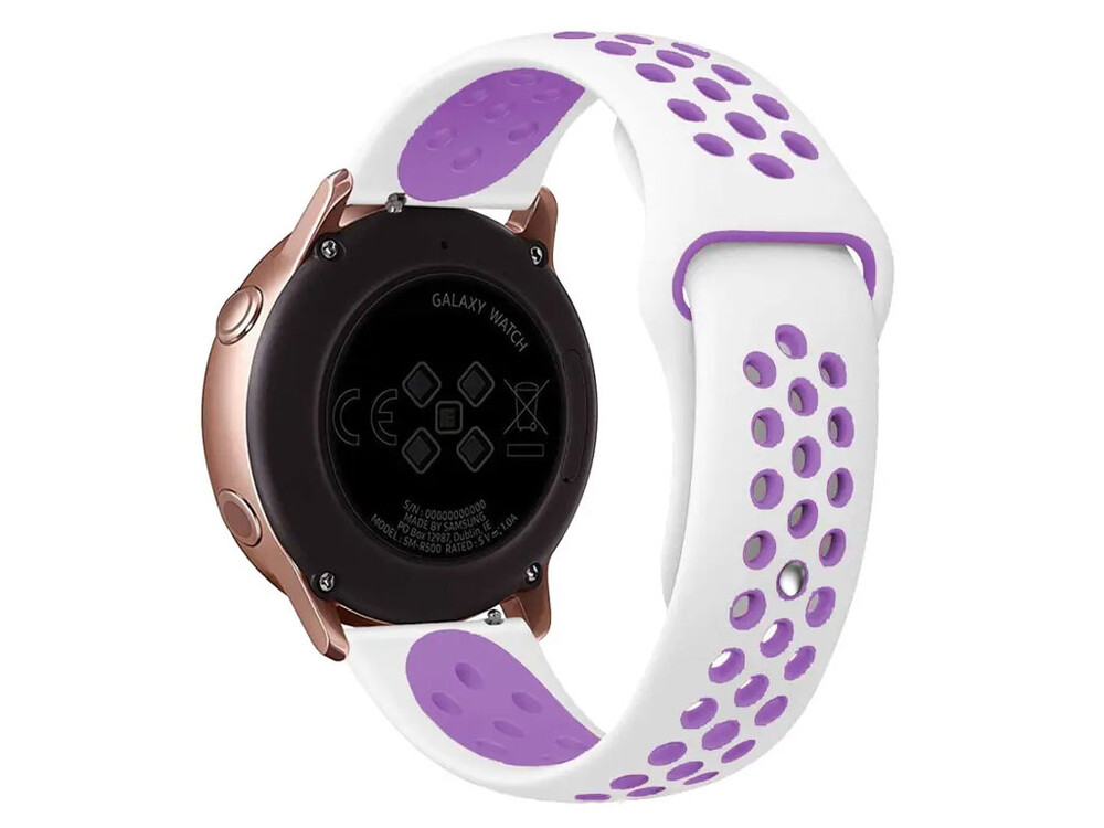 Ремінець Sport Xiaomi Amazfit/Bip/Samsung 20mm white/purple