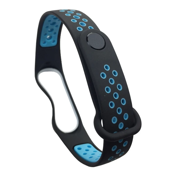 Ремінець силікон Sport Mi Band 3/4 black/blue
