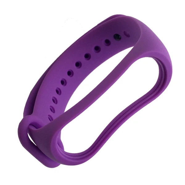 Силиконовый ремешок Mi Band 3/4 фиолетовый