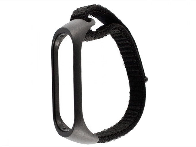 Ремешок Nylon + Silicone Mi Band 3/4/5 black