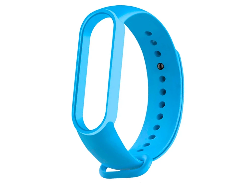 Силиконовый ремешок Mi Band 5/6 светло-голубой