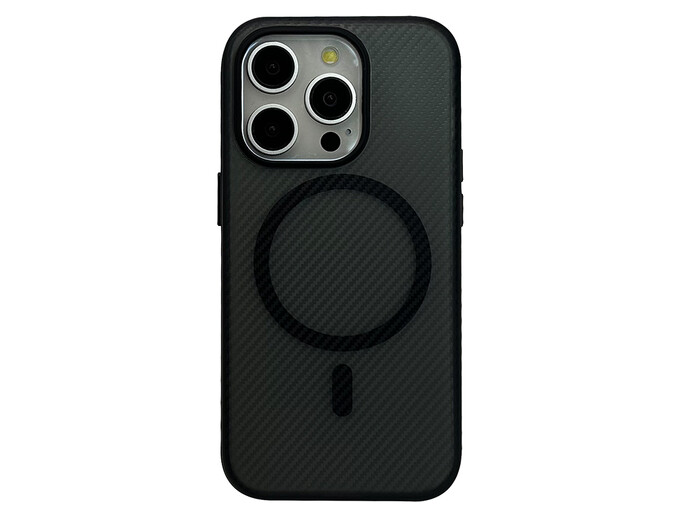 Накладка Carbon Fibre MagSafe iPhone 14 Pro black