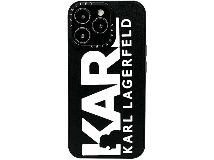 Casetify Karl Lagerfeld iPhone 14 Pro Max logo black