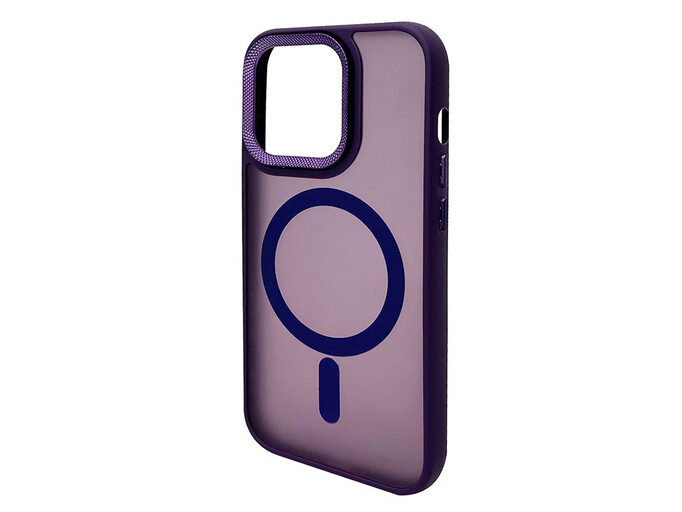 Shadow Matt Metal Buttons Corrugated MagSafe iPhone 14 Pro Max deep purple