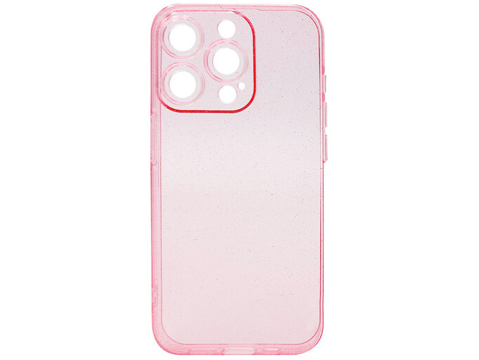 Накладка Shiny dust clear iPhone 15 Pro pink