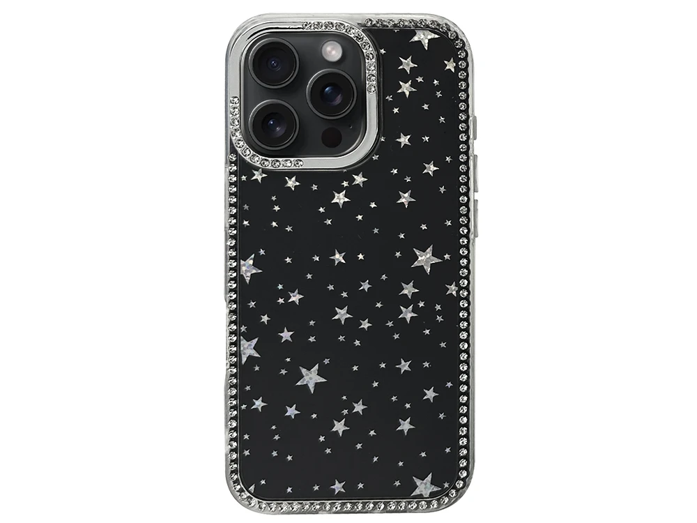 Накладка Luxury Stars Diamond Camera iPhone 16 Pro clear