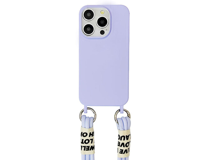 Case soft touch Crossbody triple iPhone 15 Pro Max new lavender