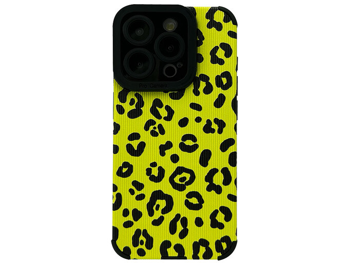Силікон Camera Protect Leopard iPhone 15 Pro Max yellow