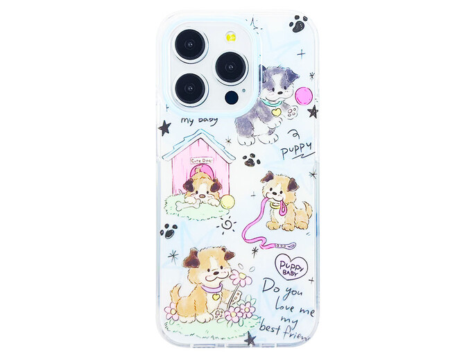 Накладка Plastic Cute Puppy iPhone 16 Pro Max clear