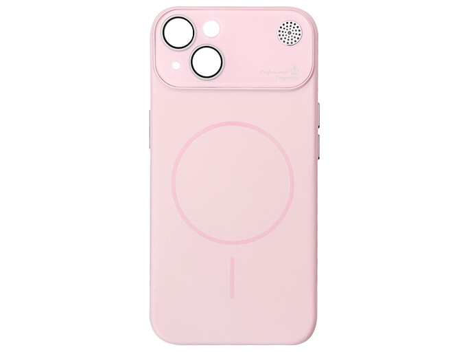 Накладка Silicone Glass Aromatherapy MagSafe iPhone 15 pink