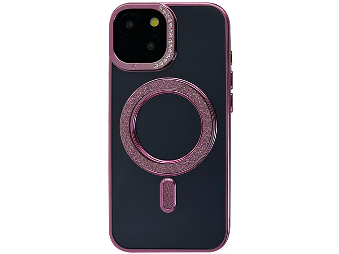 Cилікон Camera Brilliant Magsafe iPhone 15 pink