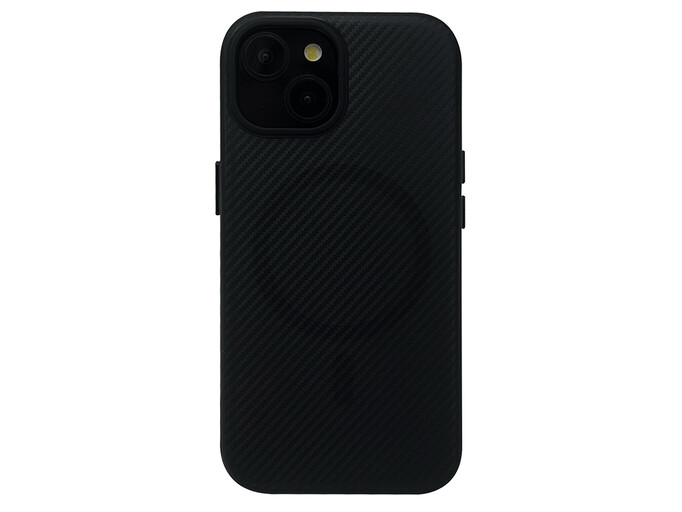 Накладка Carbon Fibre MagSafe iPhone 15 black