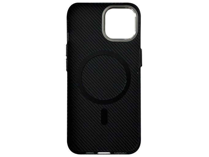 Накладка Elite Carbonique MagSafe Metal Frame iPhone 15 black