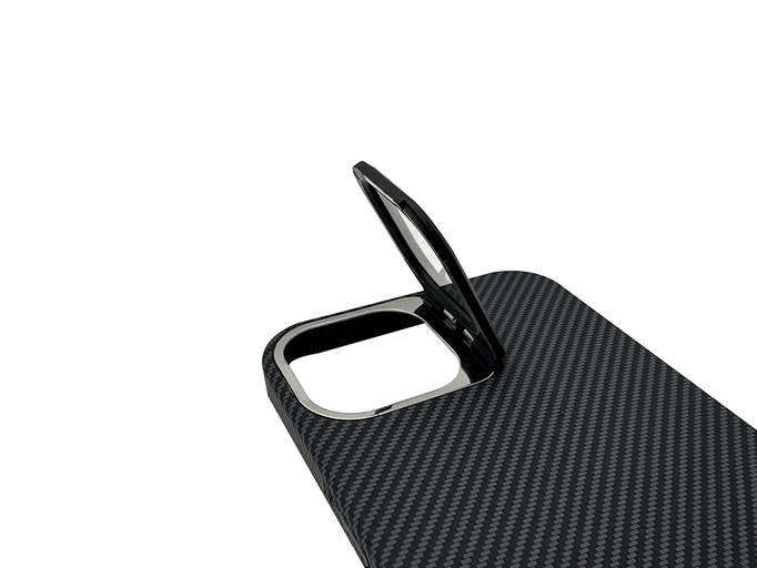 Накладка KZDOO Noble Carbon Camera Stand iPhone 15+ black