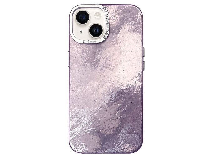 Накладка Shine Marble Style iPhone 15 violet