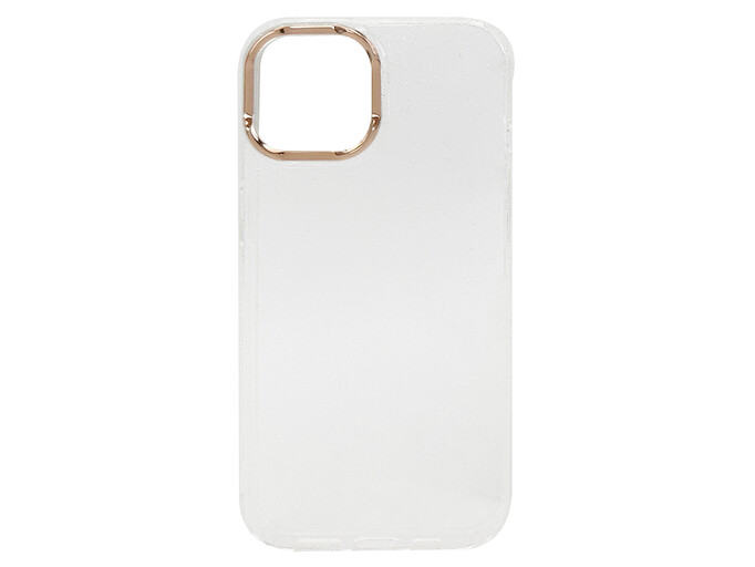 Накладка Shine Gold Frame iPhone 15 clear