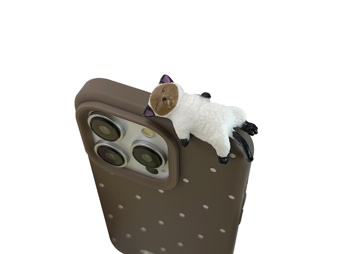 TPU Bonne Case+Cat iPhone 15 brown