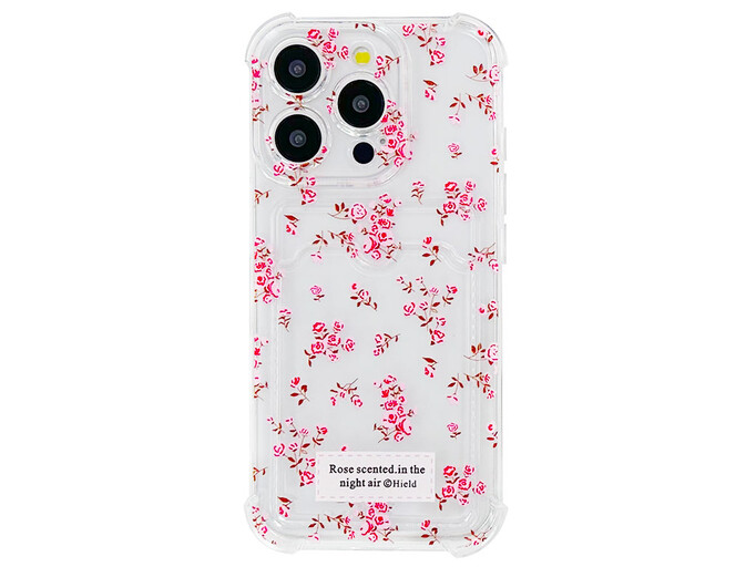 Ультрабронь CARD CASE Print iPhone 15 Pro Max Flowers