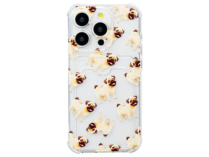Ультрабронь CARD CASE Print iPhone 15 Pro Mops