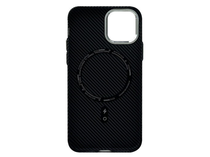 Накладка Carbon Metal Buttons Frame MagSafe iPhone 16 Pro Max black