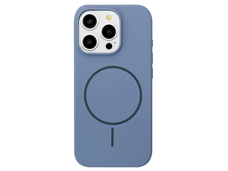 Case soft touch "NO LOGO" MagSafe низ iP 16 Pro Max (50) lavander gray