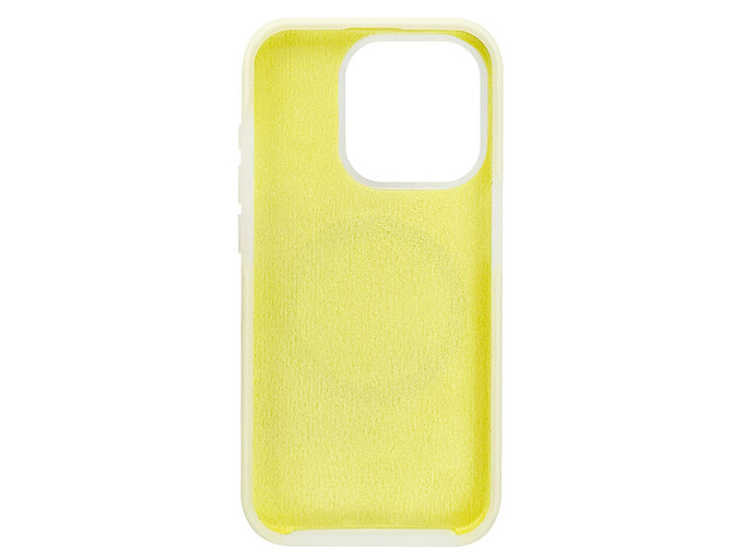 Case soft touch Silicone Full MagSafe низ iPhone 15 Pro limonade