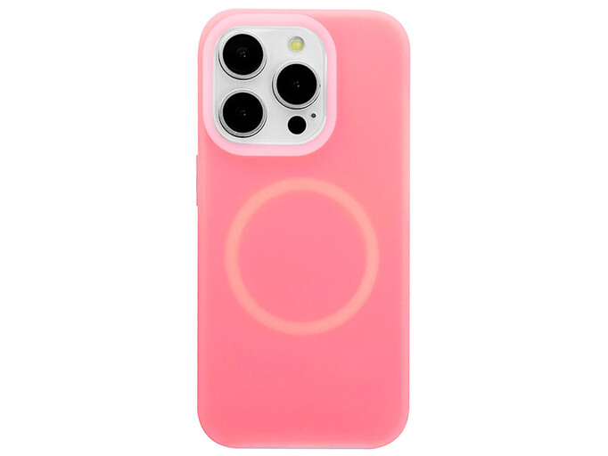 Case soft touch Silicone Full MagSafe низ iPhone 15 Pro pink