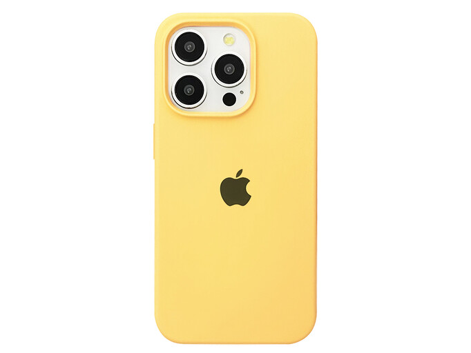 Case soft touch низ iP 15 Pro (04) yellow