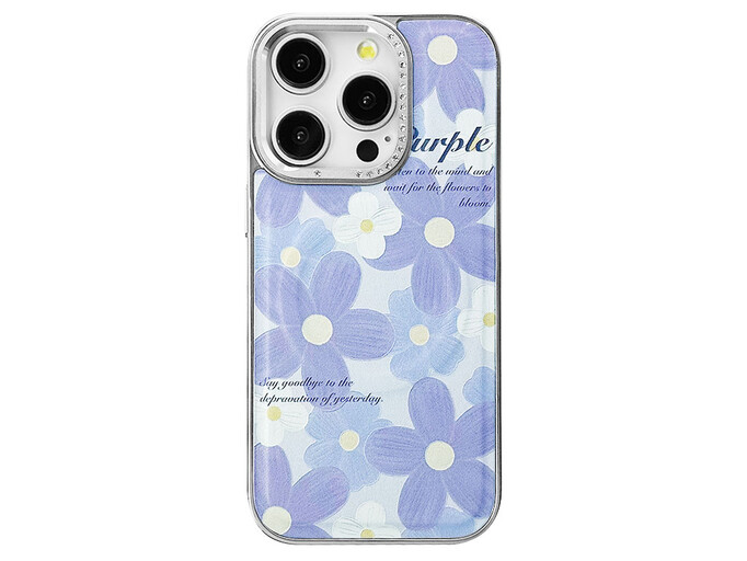 Накладка Cute Flowers MagSafe iPhone 16 Pro purple