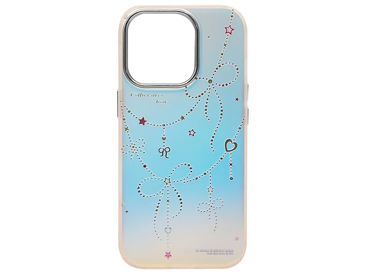 Накладка Soft Gradient Metal frame iPhone 16 Pro pink