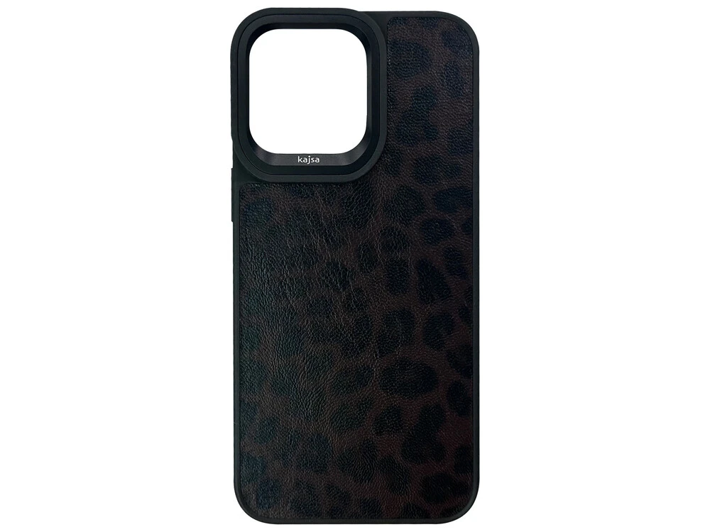 Kajsa Glamorous Collection Leopard Pattern back case MagSafe iPhone 15 Pro Max brow