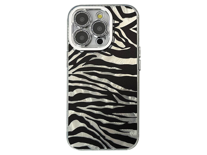 Накладка Paint Stroke Diamond PC iPhone 16 Pro Max zebra