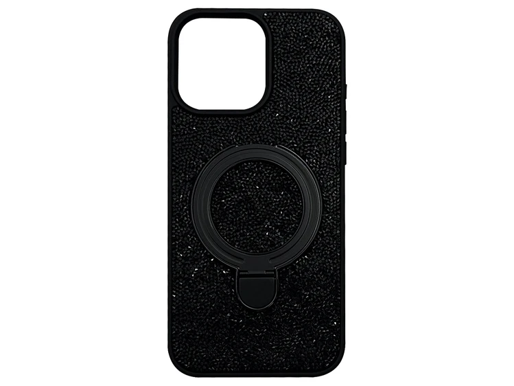 Swarovski Grainy Diamonds MagSafe + Ring iPhone 16 Pro Max black