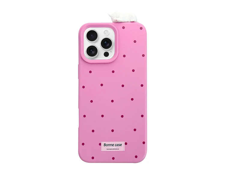 TPU Bonne Case+Cat iPhone 16 Pro Max pink