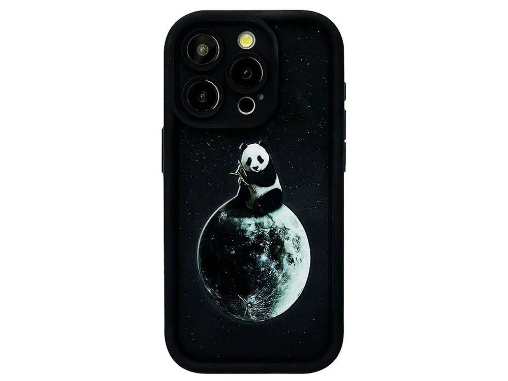 TPU Panda Moon iPhone 15 Pro black